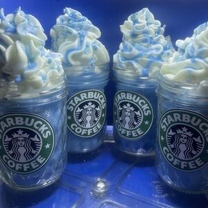 Starbucks Blue and White Whipped Candle Set